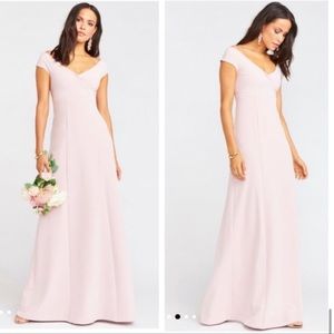 Show Me Your Mumu Zurich in Vintage Rose Stretch Crepe Knot Gown  ( XS )